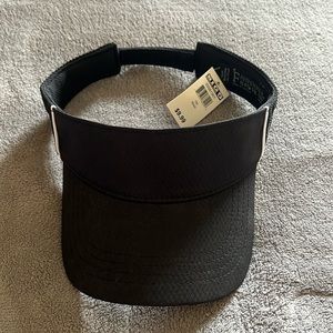 Black Golf Hat With White Line Detailing